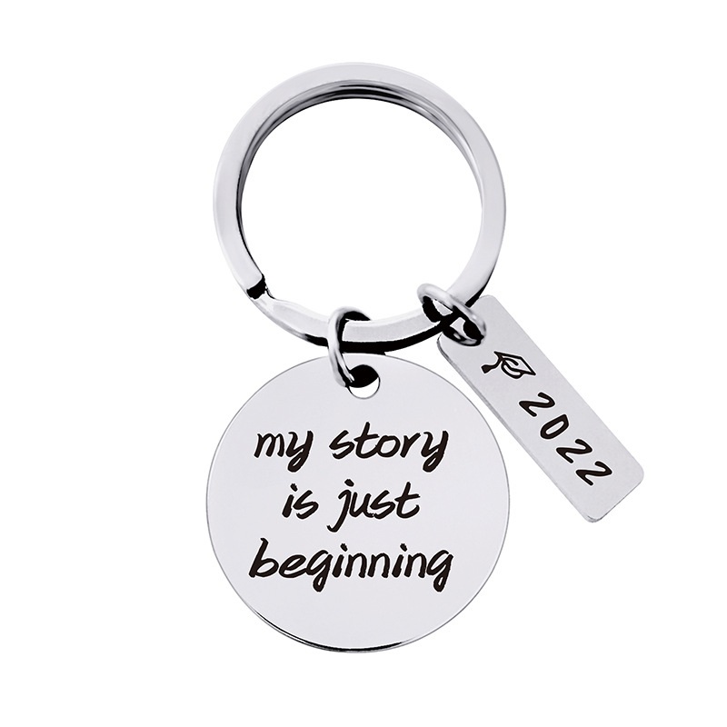 2022 Graduation Season Opening Gift Engraved Logo Metal Key Chain