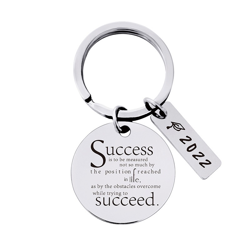 2022 Graduation Season Opening Gift Engraved Logo Metal Key Chain