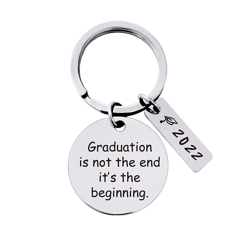 2022 Graduation Season Opening Gift Engraved Logo Metal Key Chain