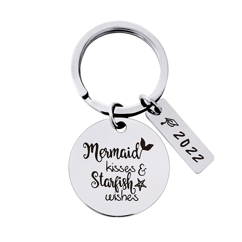 2022 Graduation Season Opening Gift Engraved Logo Metal Key Chain