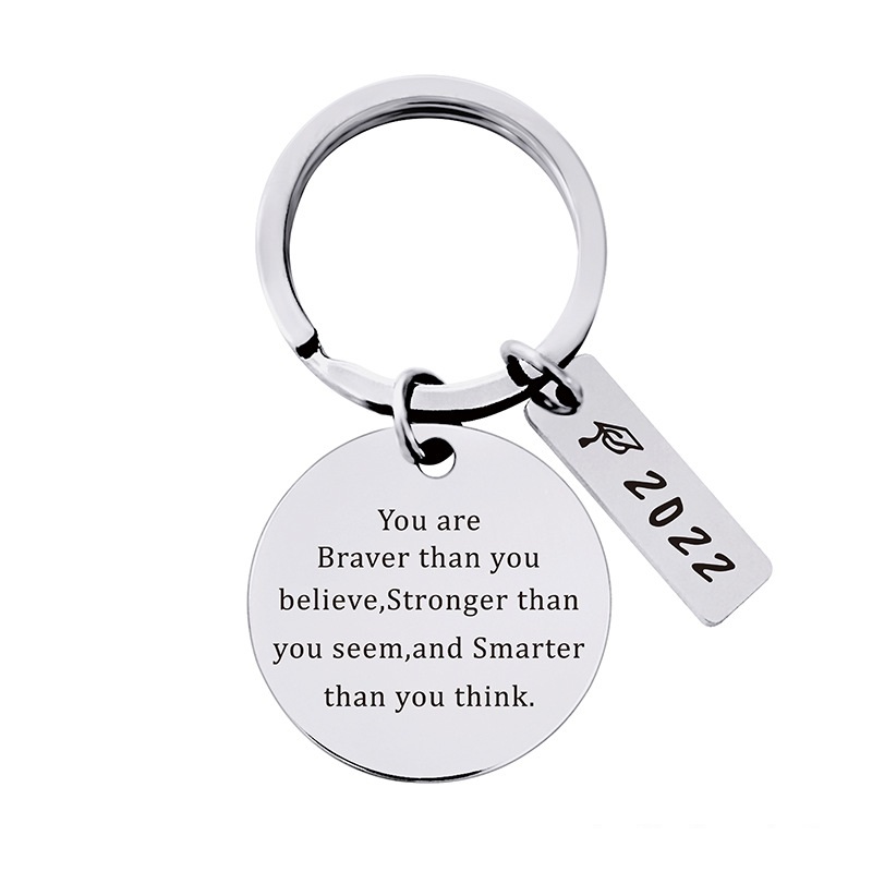 2022 Graduation Season Opening Gift Engraved Logo Metal Key Chain