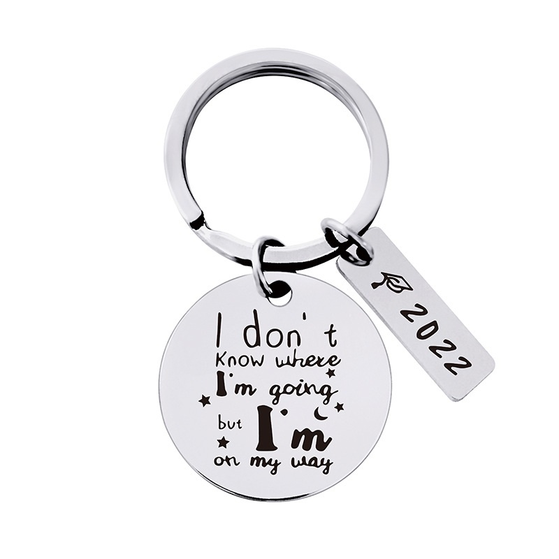 2022 Graduation Season Opening Gift Engraved Logo Metal Key Chain