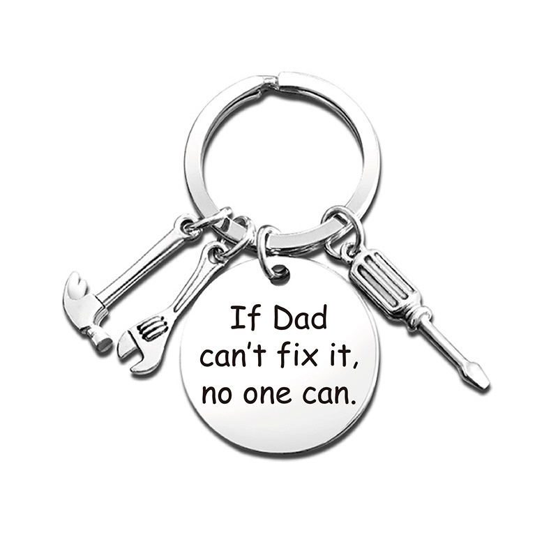 Father's Day gift Dad tools hammer screwdriver wrench metal key chain