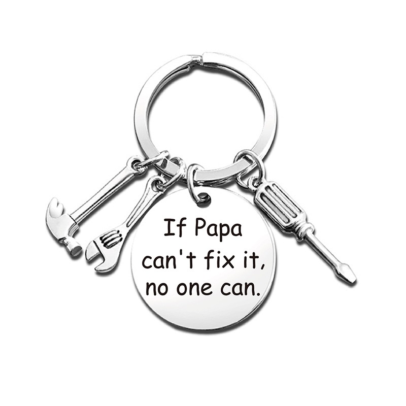 Father's Day gift Dad tools hammer screwdriver wrench metal key chain