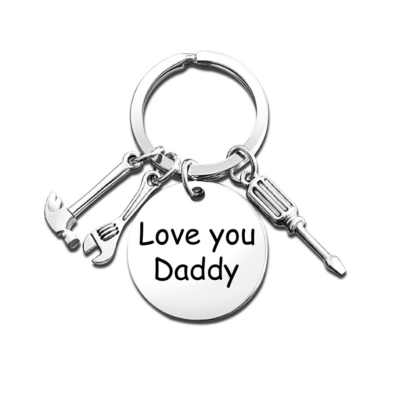 Father's Day gift Dad tools hammer screwdriver wrench metal key chain