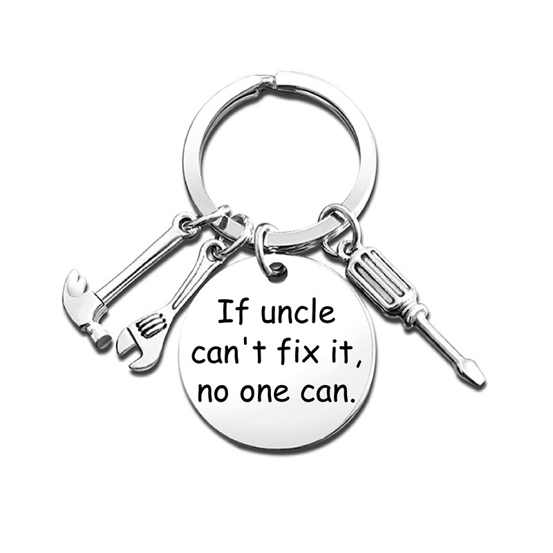 Father's Day gift Dad tools hammer screwdriver wrench metal key chain