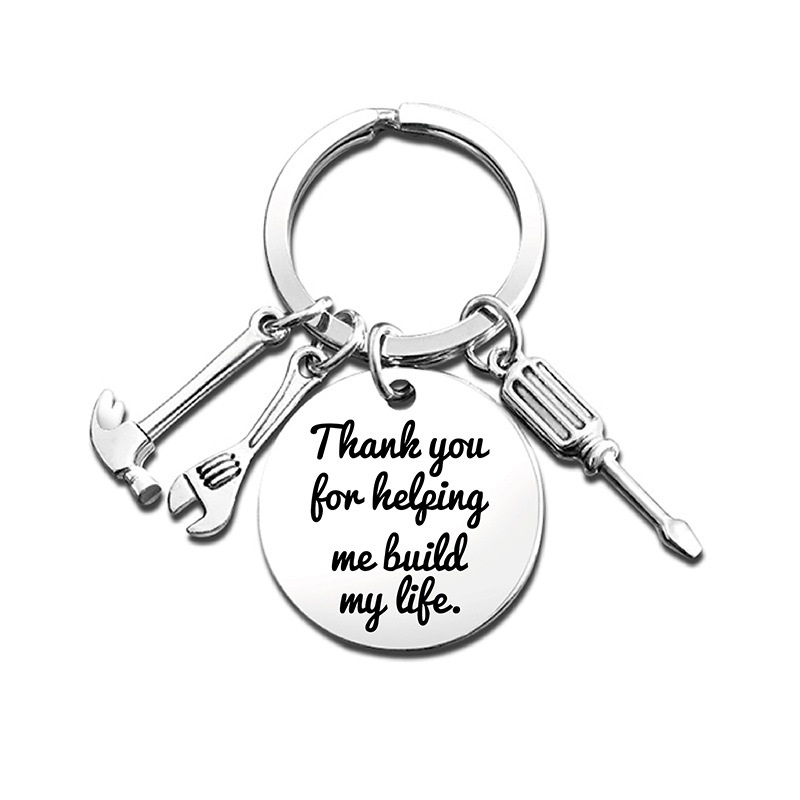 Father's Day gift Dad tools hammer screwdriver wrench metal key chain