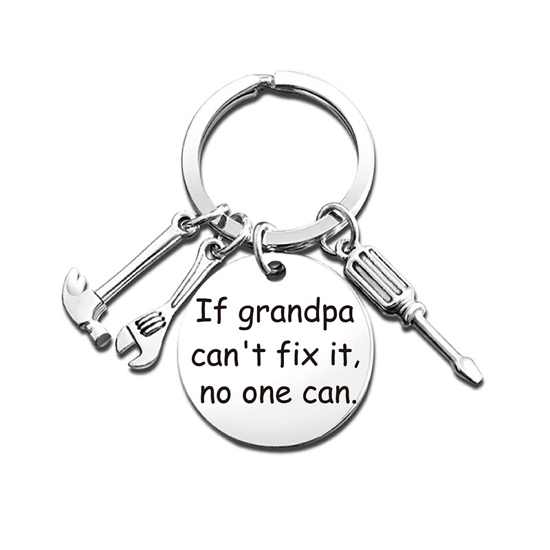 Father's Day gift Dad tools hammer screwdriver wrench metal key chain