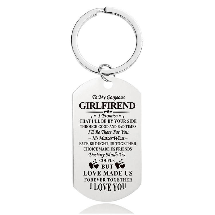 Mother's Day Father's Day Graduation Season Christmas gift engraved metal key chain$0.45