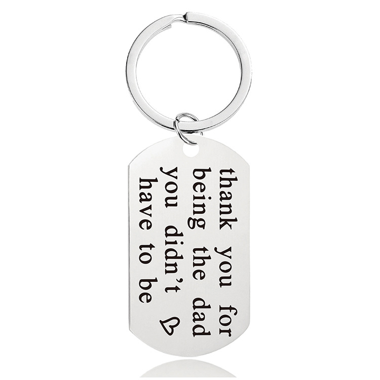 Mother's Day Father's Day Graduation Season Christmas gift engraved metal key chain$0.45