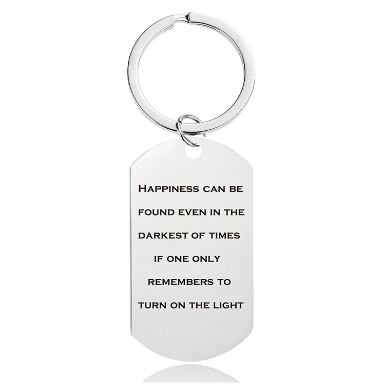 Mother's Day Father's Day Graduation Season Christmas gift engraved metal key chain$0.45