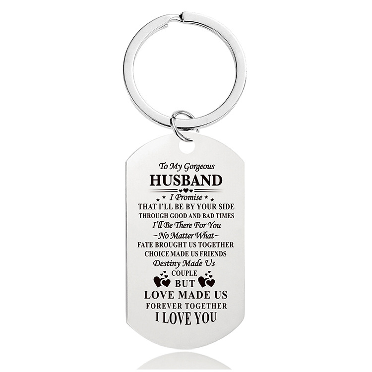Mother's Day Father's Day Graduation Season Christmas gift engraved metal key chain$0.45