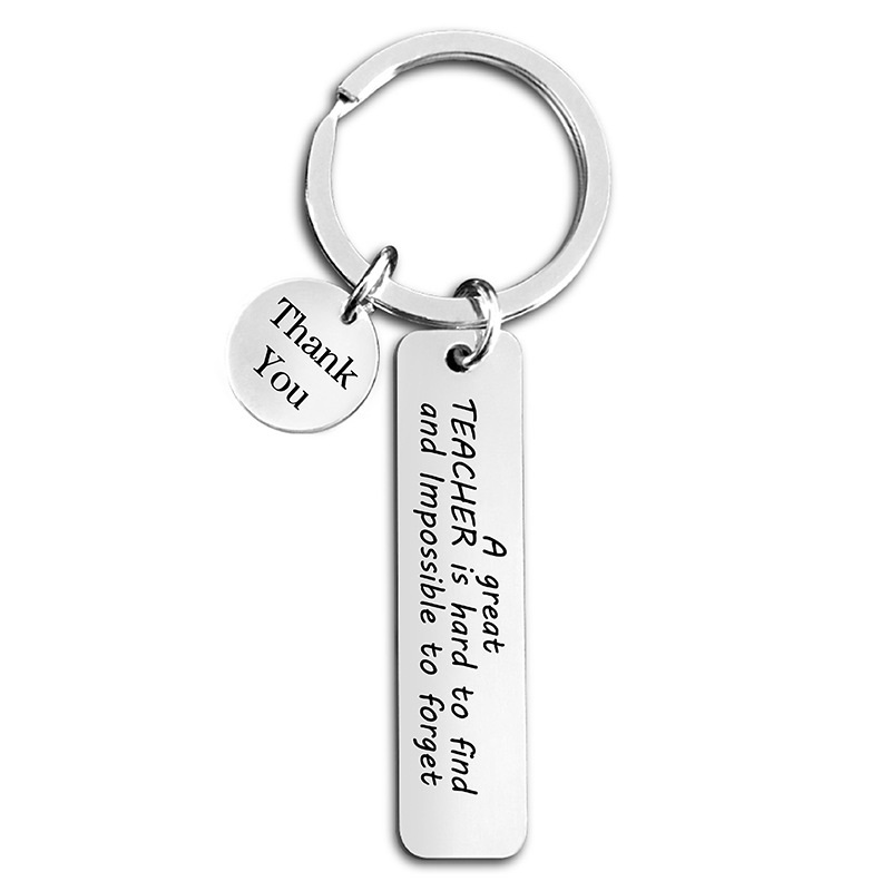 Graduation gift engraved stainless steel key ring