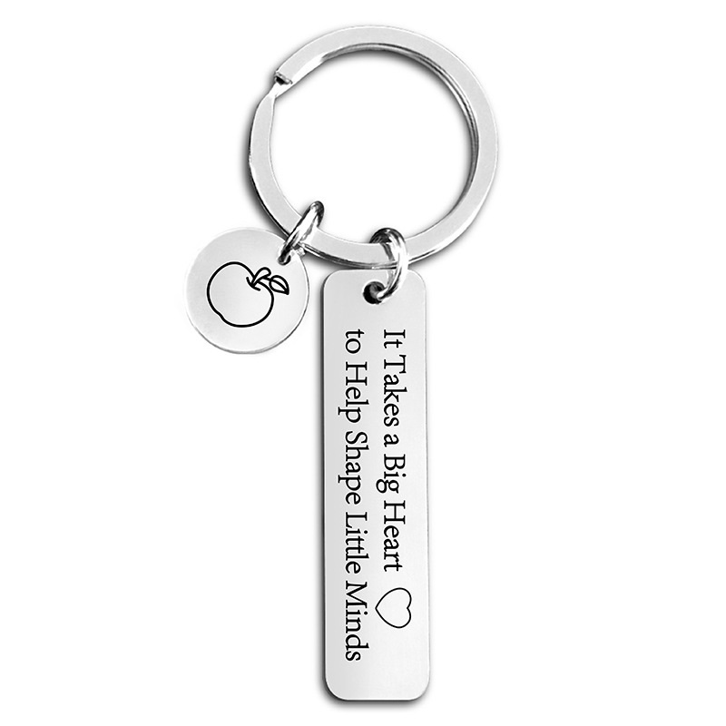 Graduation gift engraved stainless steel key ring