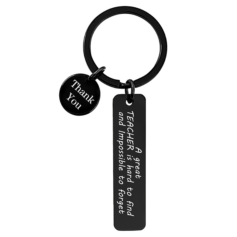 Graduation gift engraved stainless steel key ring