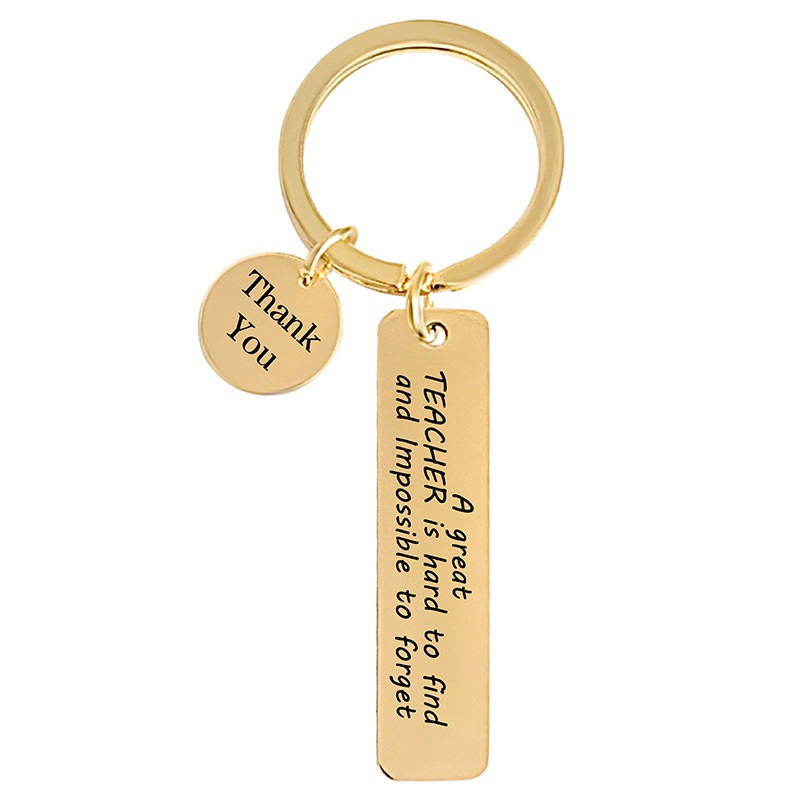 Graduation gift engraved stainless steel key ring