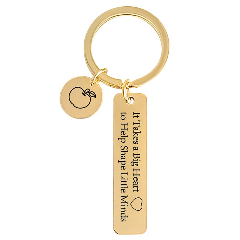 Graduation gift engraved stainless steel key ring