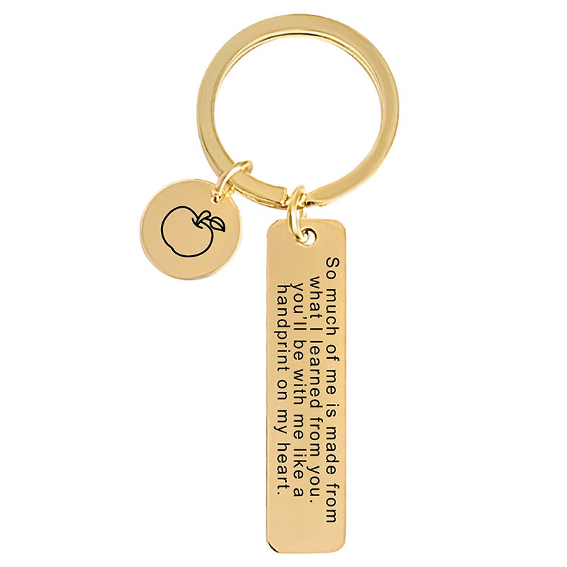Graduation gift engraved stainless steel key ring
