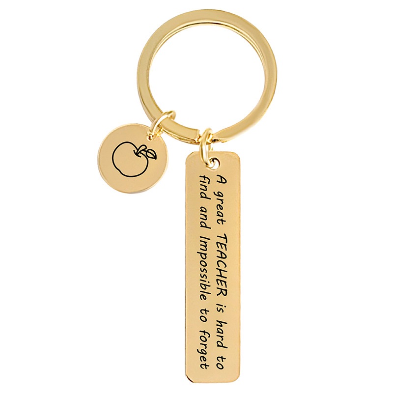 Graduation gift engraved stainless steel key ring