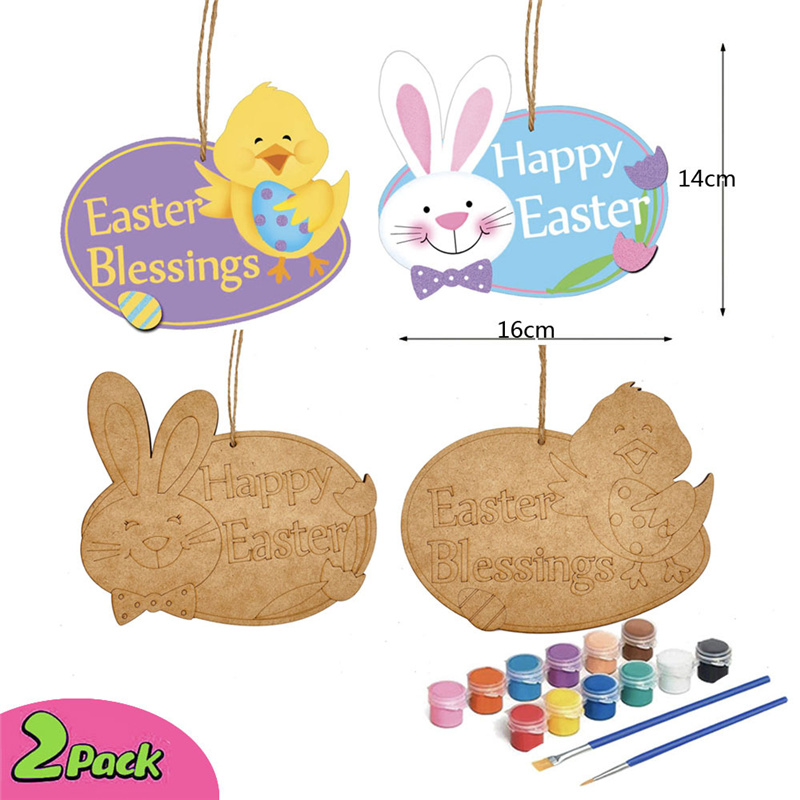 Wooden Easter ornaments$2.6